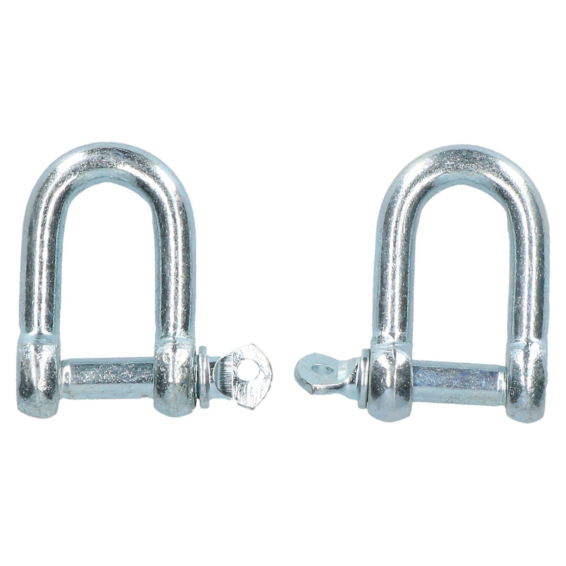8mm Galvanised Dee D Shackle 2 Pack Chandlery Marine Rigging Shackle