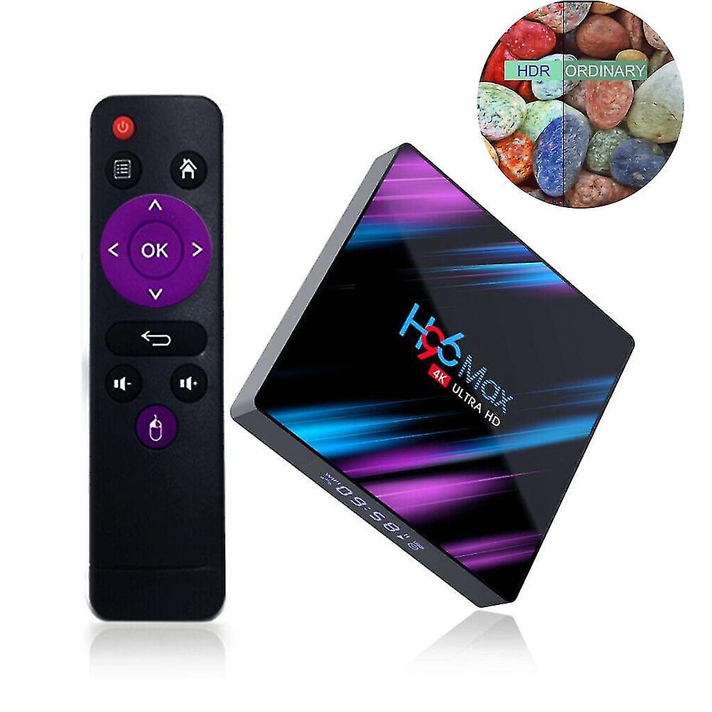 H96 Max Smart Android 9.0 Tv Box Quad Core 4k H.265 4gb +32gb Wifi Media Player