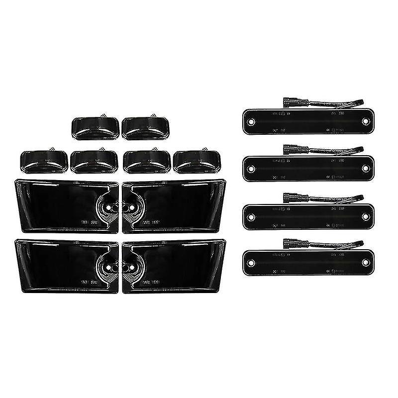14Pcs Led Cab Roof Light Kit Dynamic Side Marker Repeater Turn Siganl Lights Lamp For H2 2003-2009
