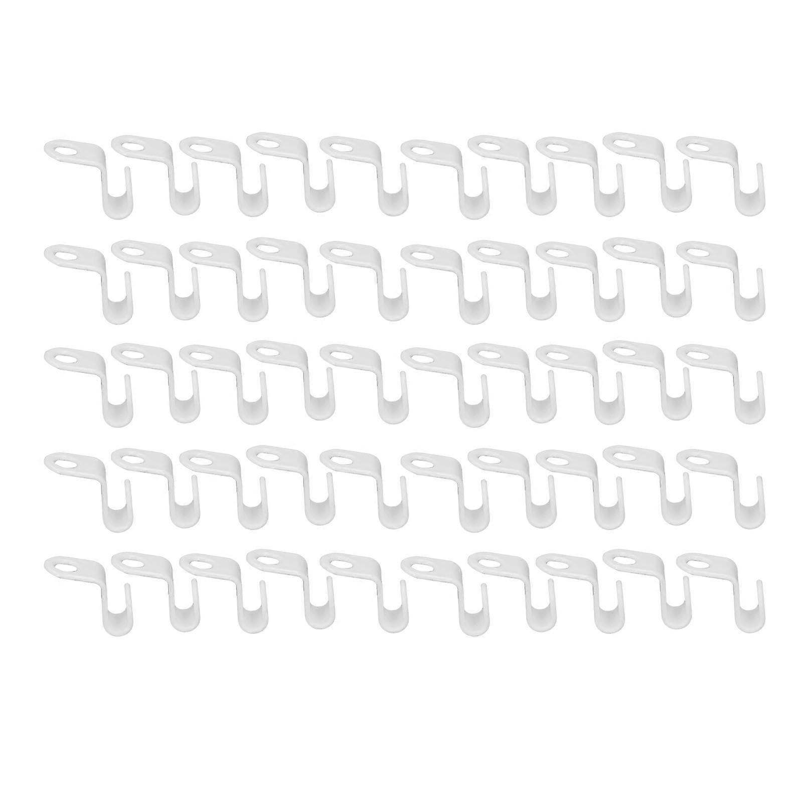 50Pcs Clothes Hanger Hook Strong Odorless Light Weight White Thickened Hanger Connection Hook