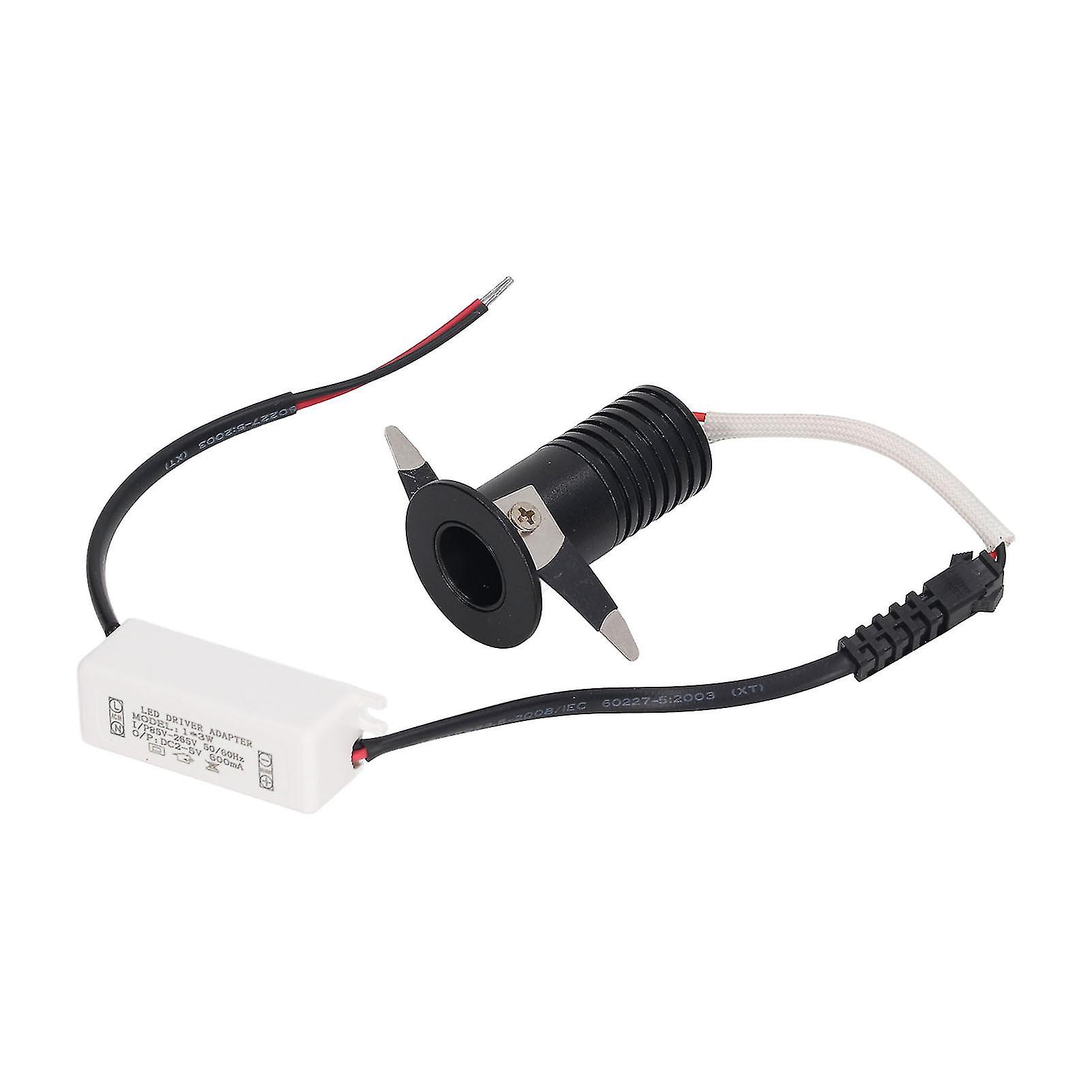 3W Mini LED Recessed Spotlight with LED Driver for Kitchens, Cabinets and Ceilings, 6000K White Light, AC85-265V