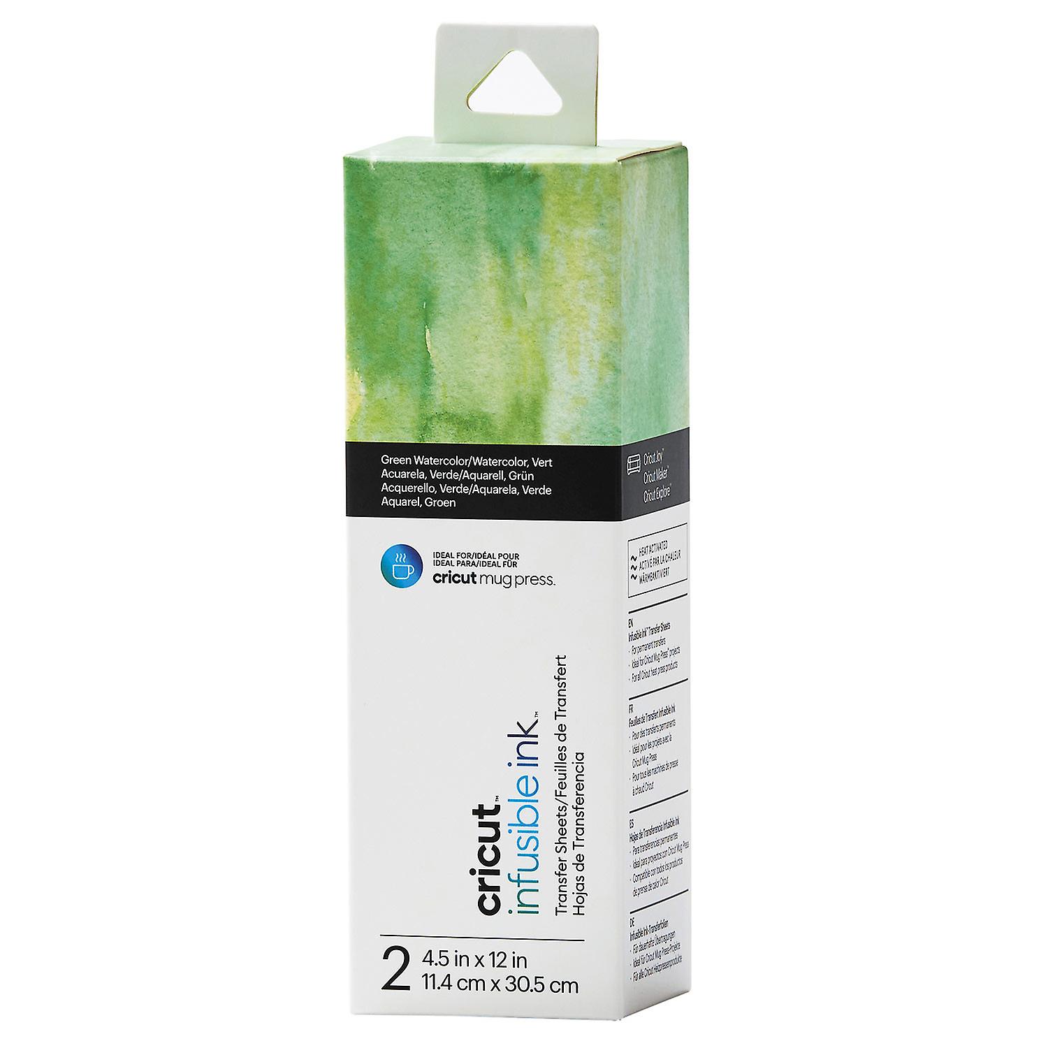 Transfer Sheets for Mug Press - Watercolor Green - 11.4 x 30.5 Cm