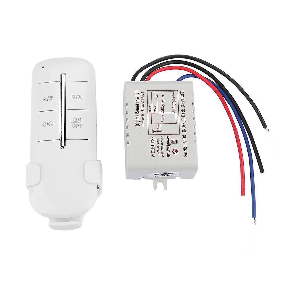 ON/OFF AC180-240V Wireless Receiver Lamp Light RF Remote Control Switch (1 Way 1000W)