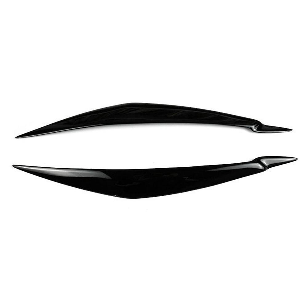For E71 X6 2008-2015 E70 X5M 2006-2013 Car Gloss Black Headlights Eyebrow Eyelid Trim Cover Sticker