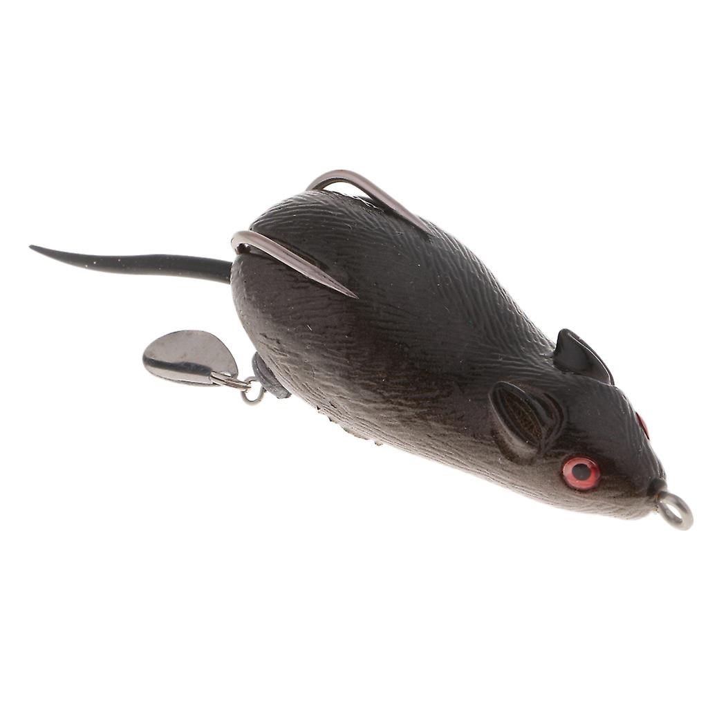 Weedless Topwater Mouse Floating Soft Rubber Bass Snakehead Fishing Lure