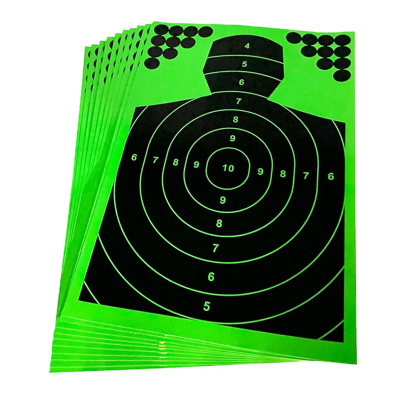 10x Shooting Targets Stickers Binders Shoot Target Paper Reactive Splatter
