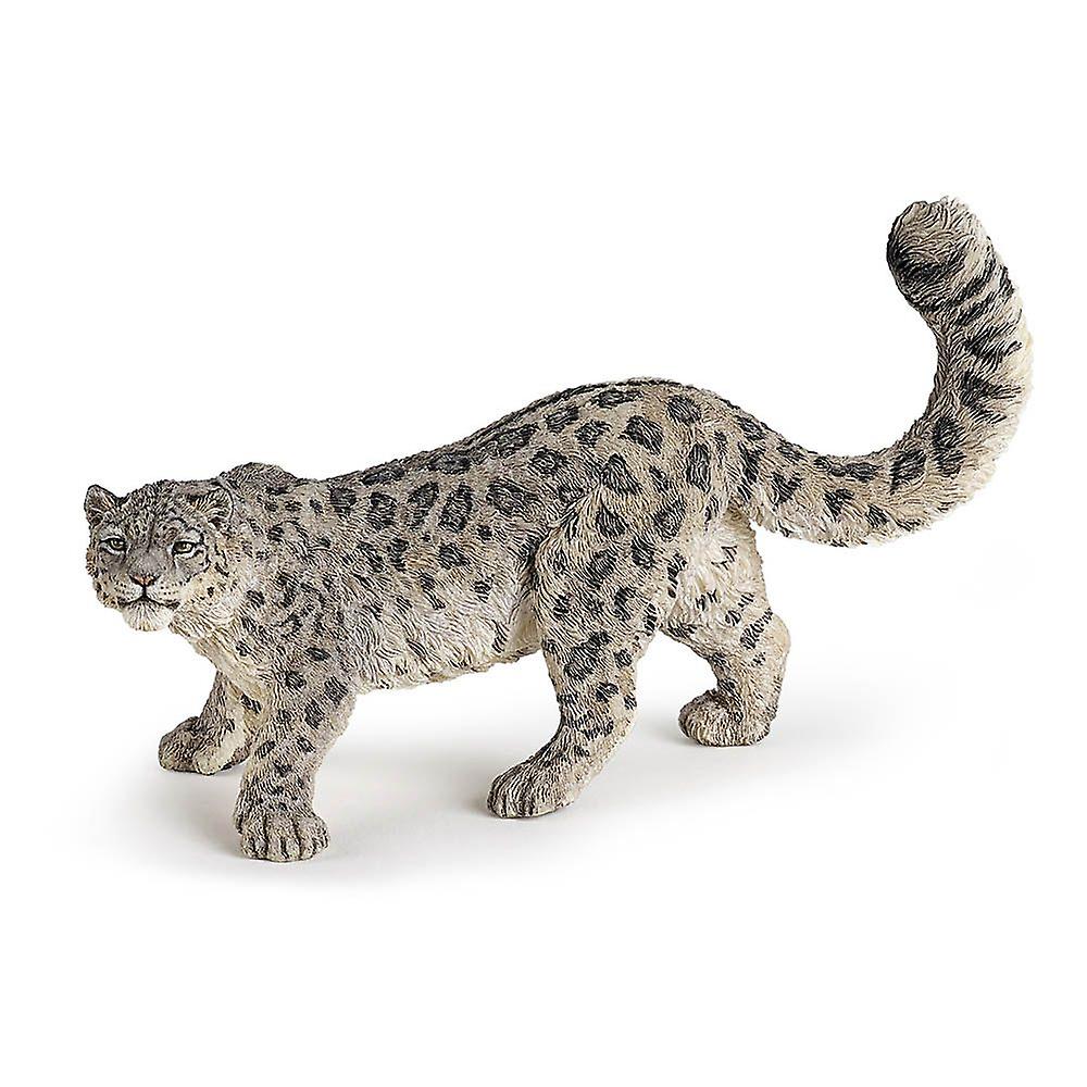 Papo wild animal kingdom snow leopard toy figure, three years or above, multi-colour