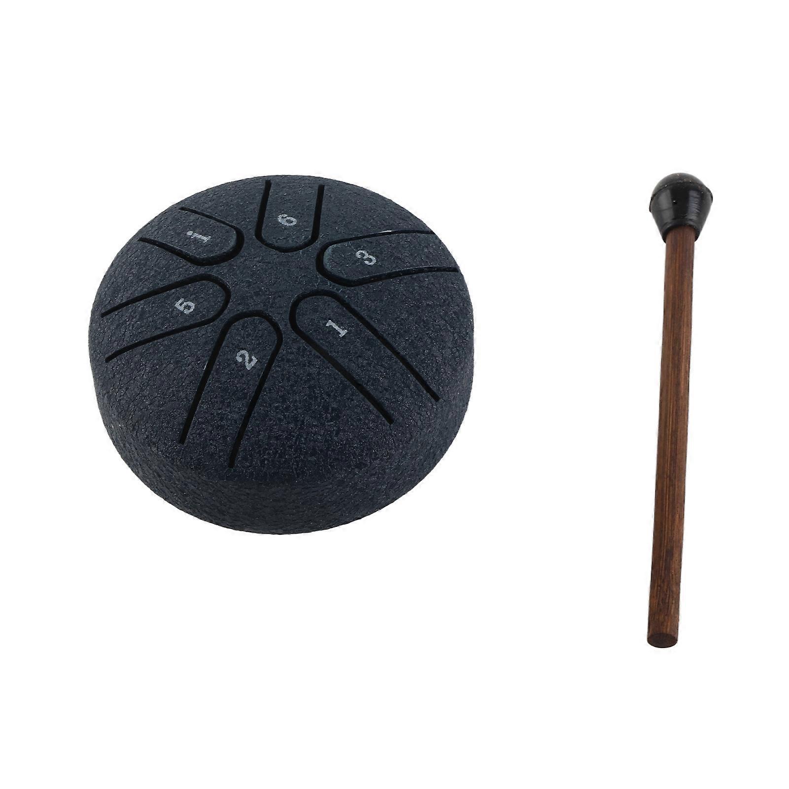Handpan Drum Professional Mini 6 Note Worry Free Tongue Drum Percussion Instrument με Drumstick Navy Blue