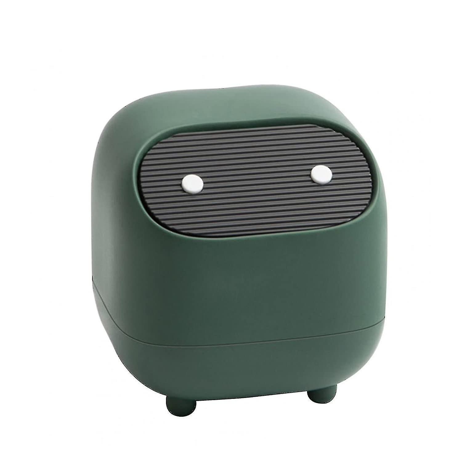Small trash can cute ninja desktop trash can with lid bedroom trash can household trash can offi