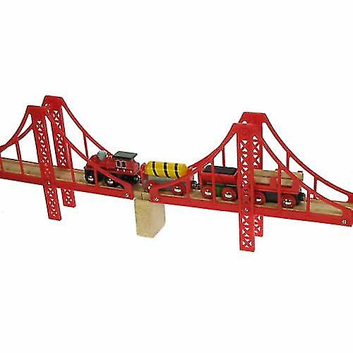 Bigjigs feroviar din lemn dublu suspans Bridge