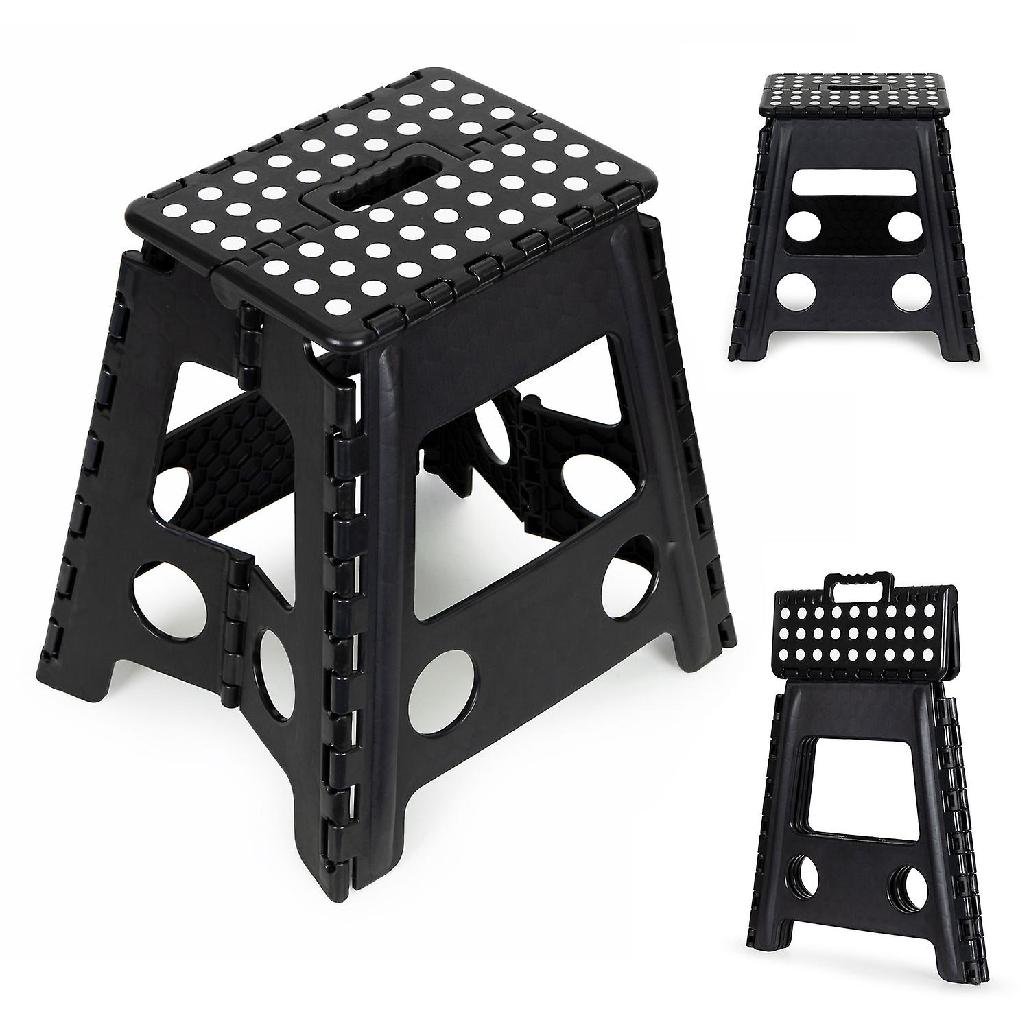 Folding stool, 1-step plastic stool, 39 cm