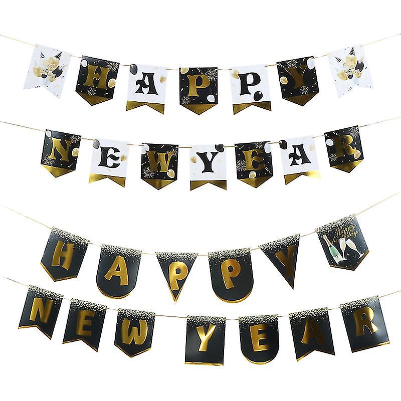 2pcs New Year Banner