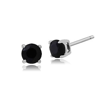 Classic Round Sapphire Stud Earrings in 9ct White Gold...