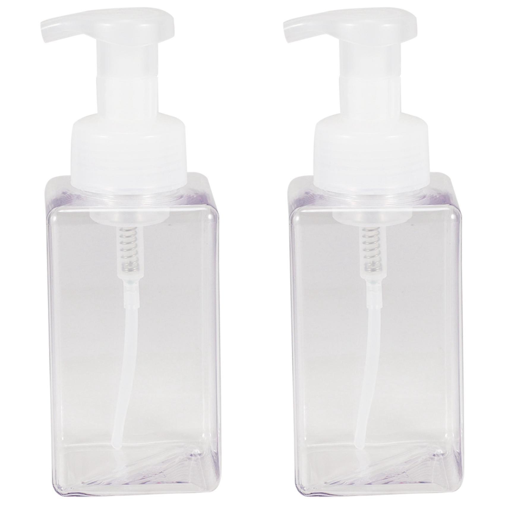 2 Pack Foaming Soap Dispenser 15oz Refillable Foam Liquid Hand Soap Empty Plastic Pump Bottle Conta