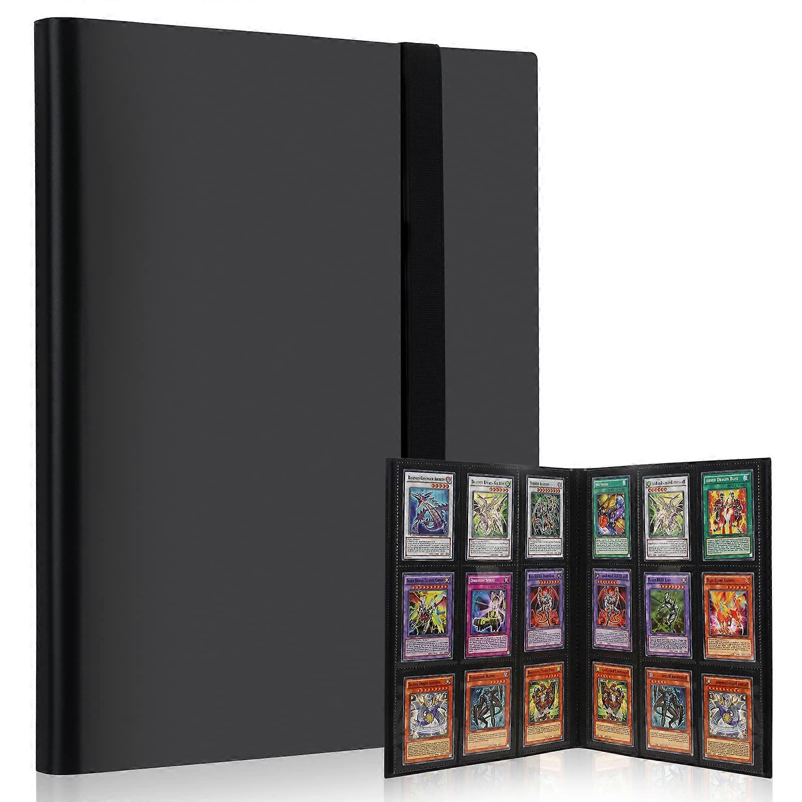 Trading Cards Album - Card Binder Album 360 Pockets with Elastic Strap, Game Card Storage Folder 20 Pages 9 Pocket