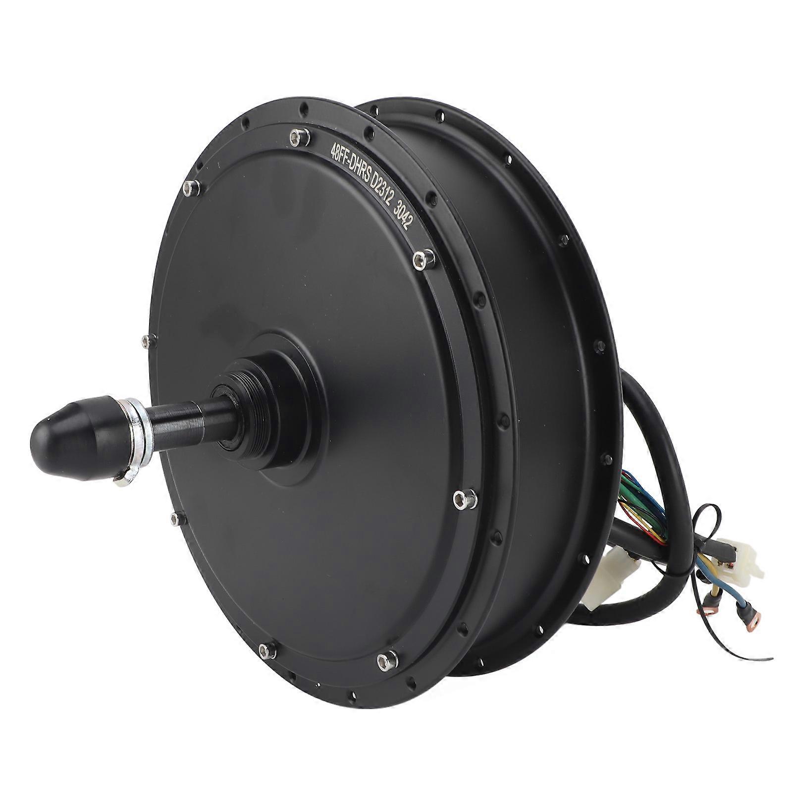 استبدال محرك محور الدراجة الكهربائية 48V 2000W عالية الطاقة بدون تروس فرش 190 مم 65 كم / ساعة مقاومة للماء الدراجة الخلفية عجلة محور المحرك للتحويل