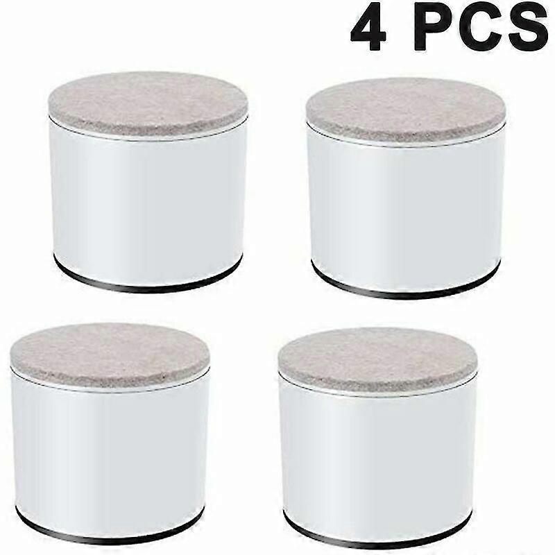 4 Home Care Table Riser Pads, Round White 40x52mm