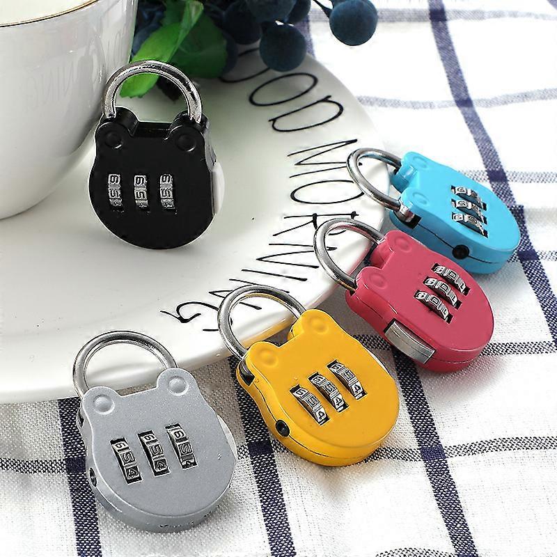 Combination Lock 6 Pcs Combination Padlock, 3 Digit Code Padlock, Colorful Resettable Mini Combination Padlock