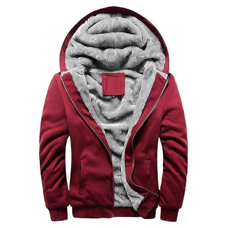 Sweatshirt Winter Thick Warm Fleece Zip Men