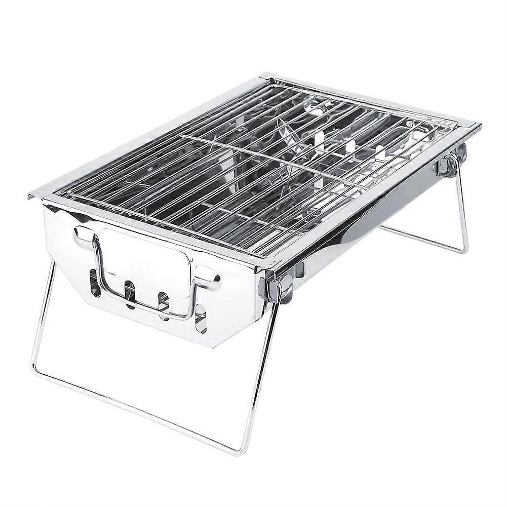 33*22*14cm Foldable Stainless Steel Barbecue Grill BBQ Stove Outdoor Camping Charcoal Grill