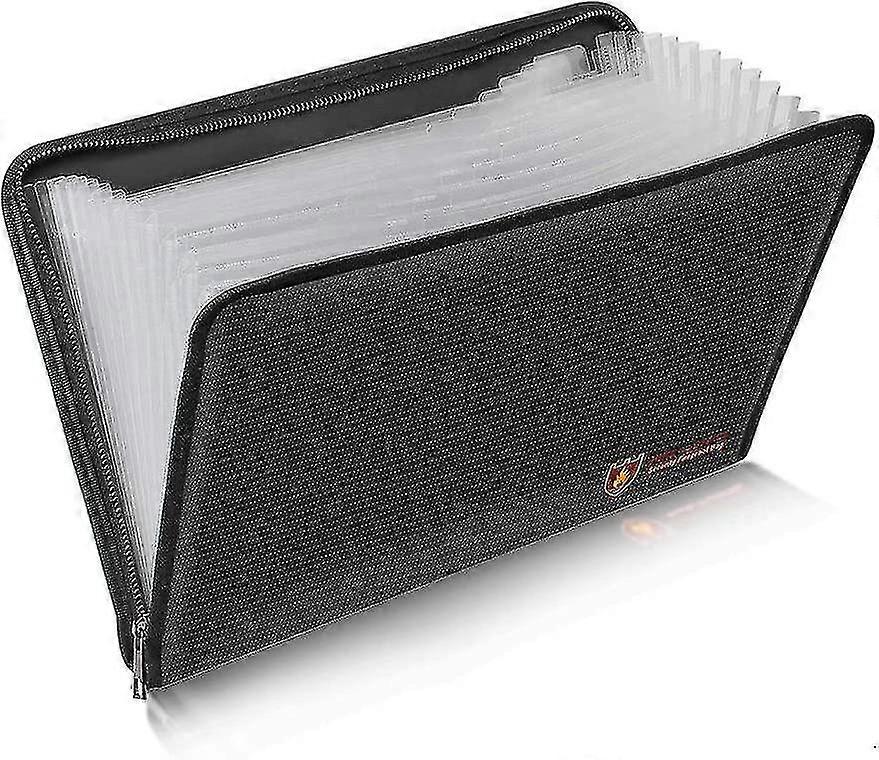 Fireproof Files Folder Accordion Document Bags 14.3x9.8 Inch A4 Size 12 Pockets