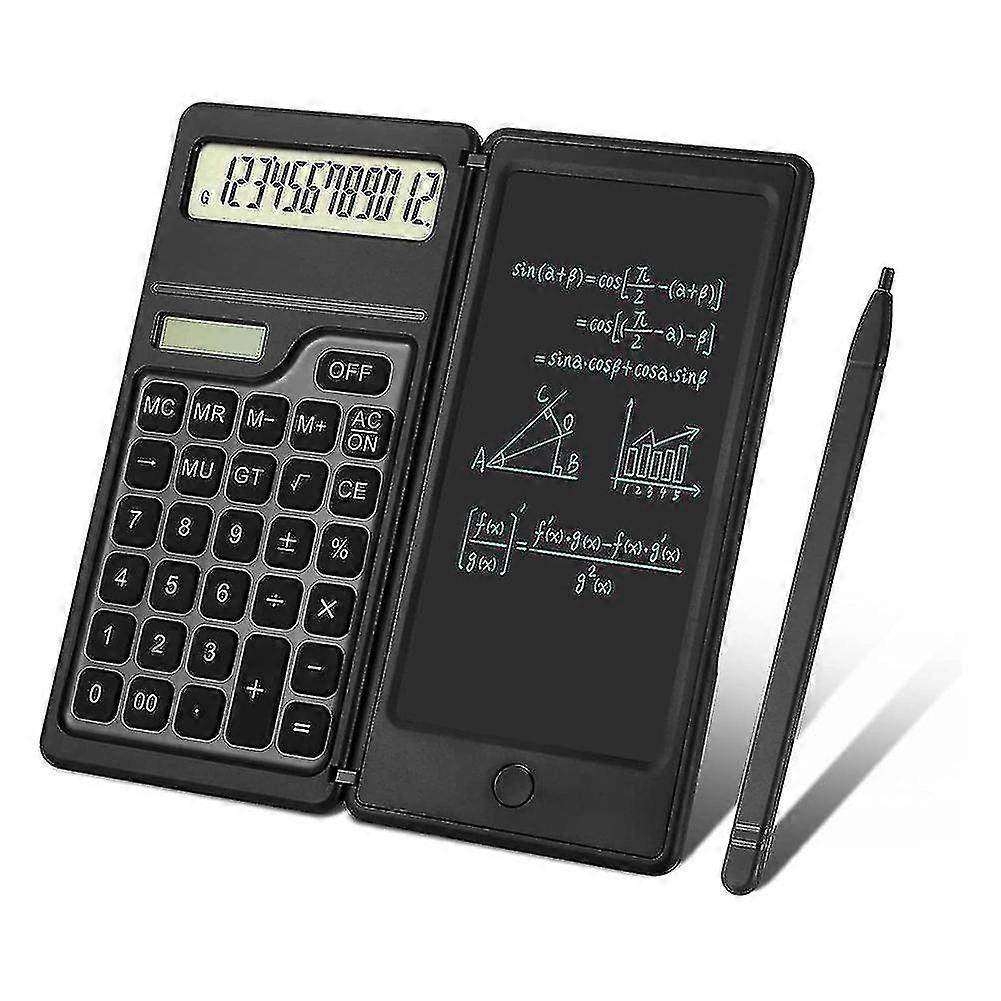 Calculators,12-digit Standard Function Desktop Calculators With Writing Tablet,solar And Battery Du