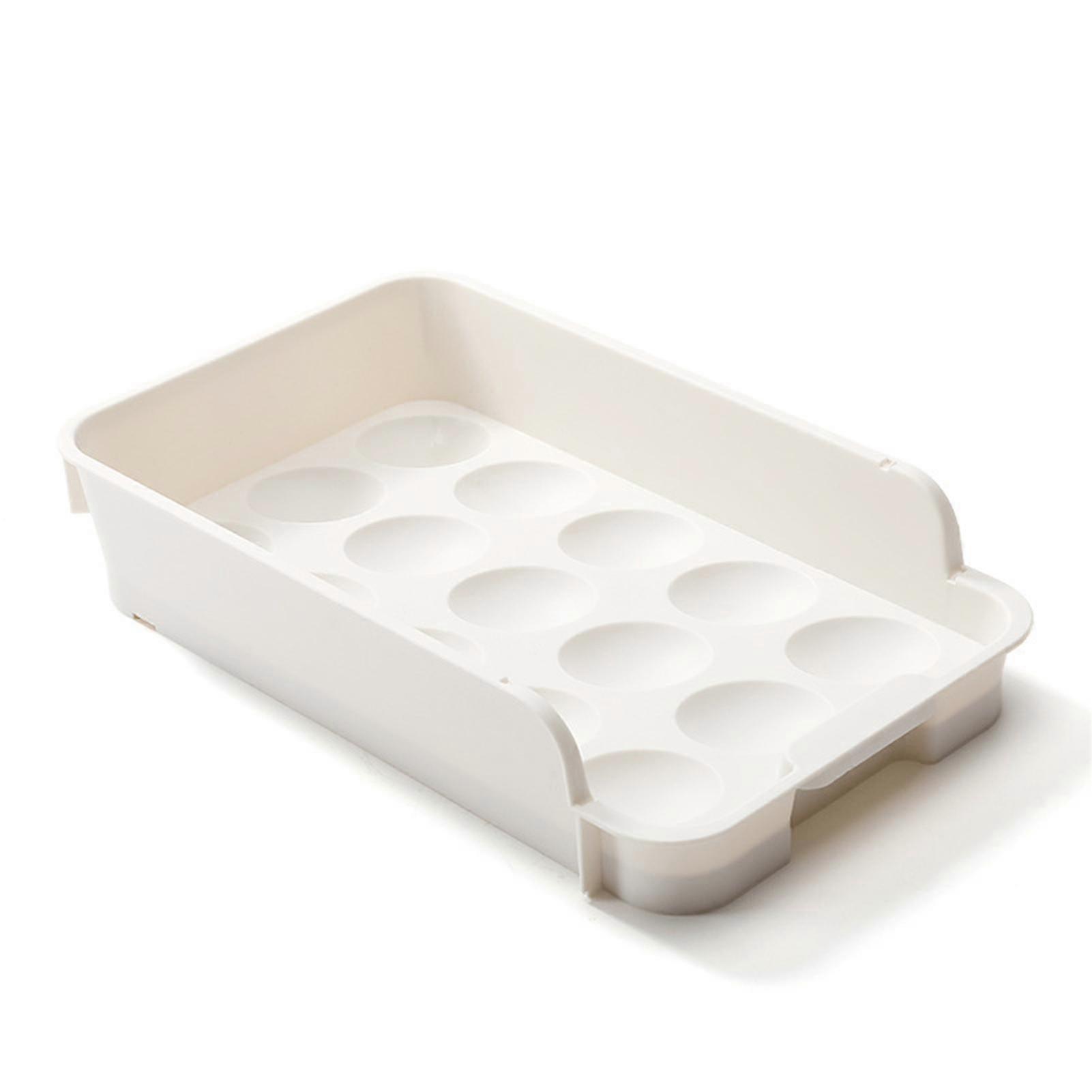Stackable Plastic Egg Cartons Low Temperature Resistant Storage Tray For Home Kitchen Refrigerator