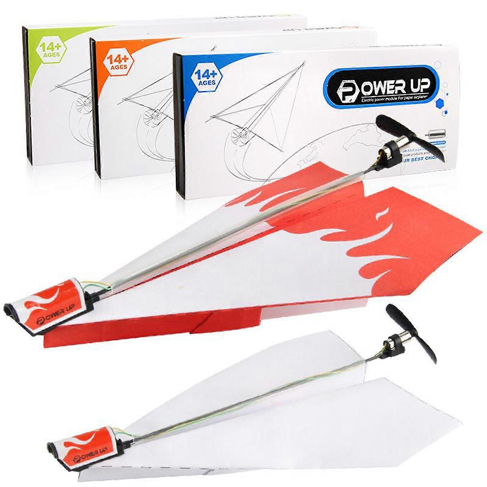 Electric Paper Aircraft Models Airplane Conversion Kit Children Educational Flying Toy Hand Throwing Paper Airplane Motor Remote