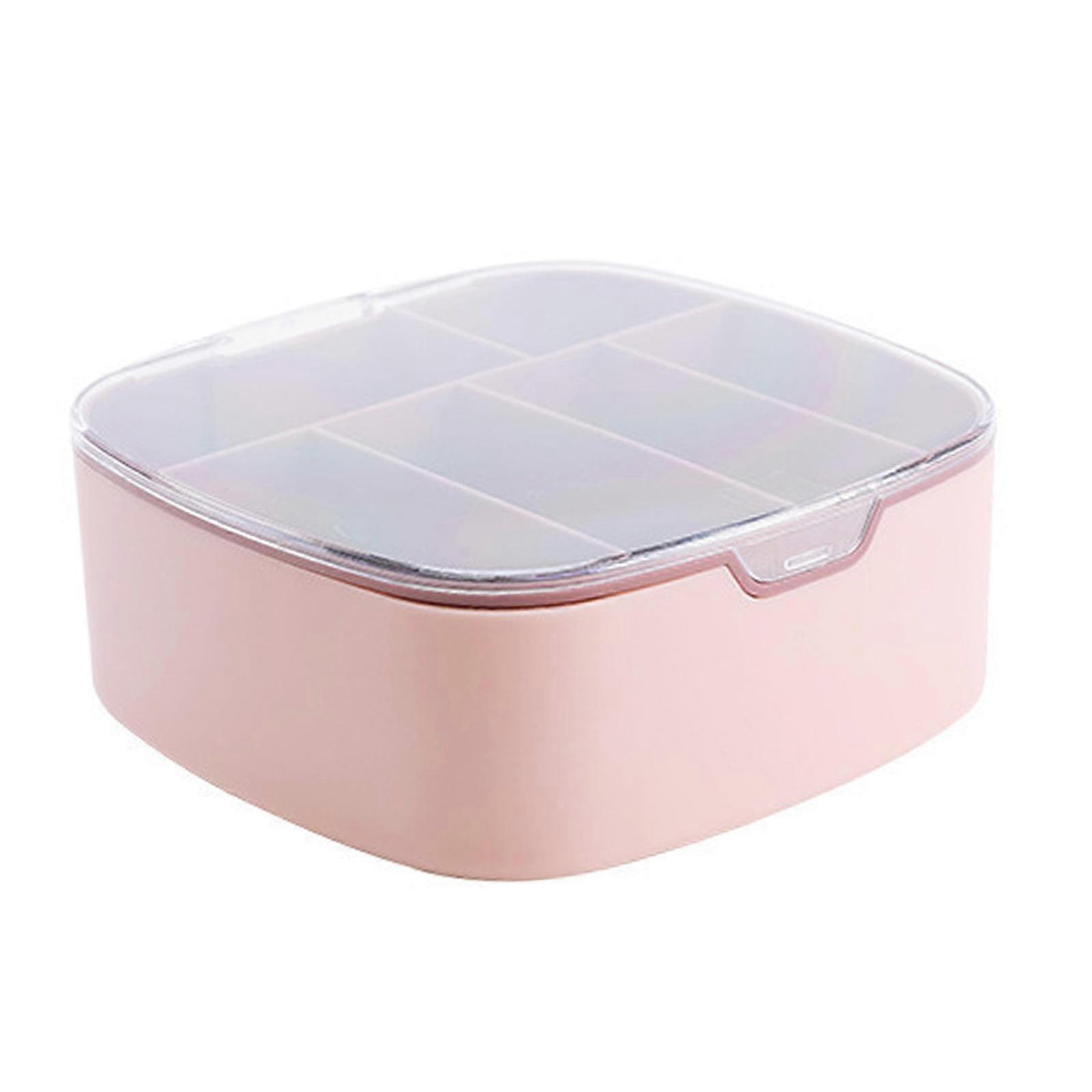 Data Cable Organizer Box with 6 Compartments Cable Management Box for Drawer White