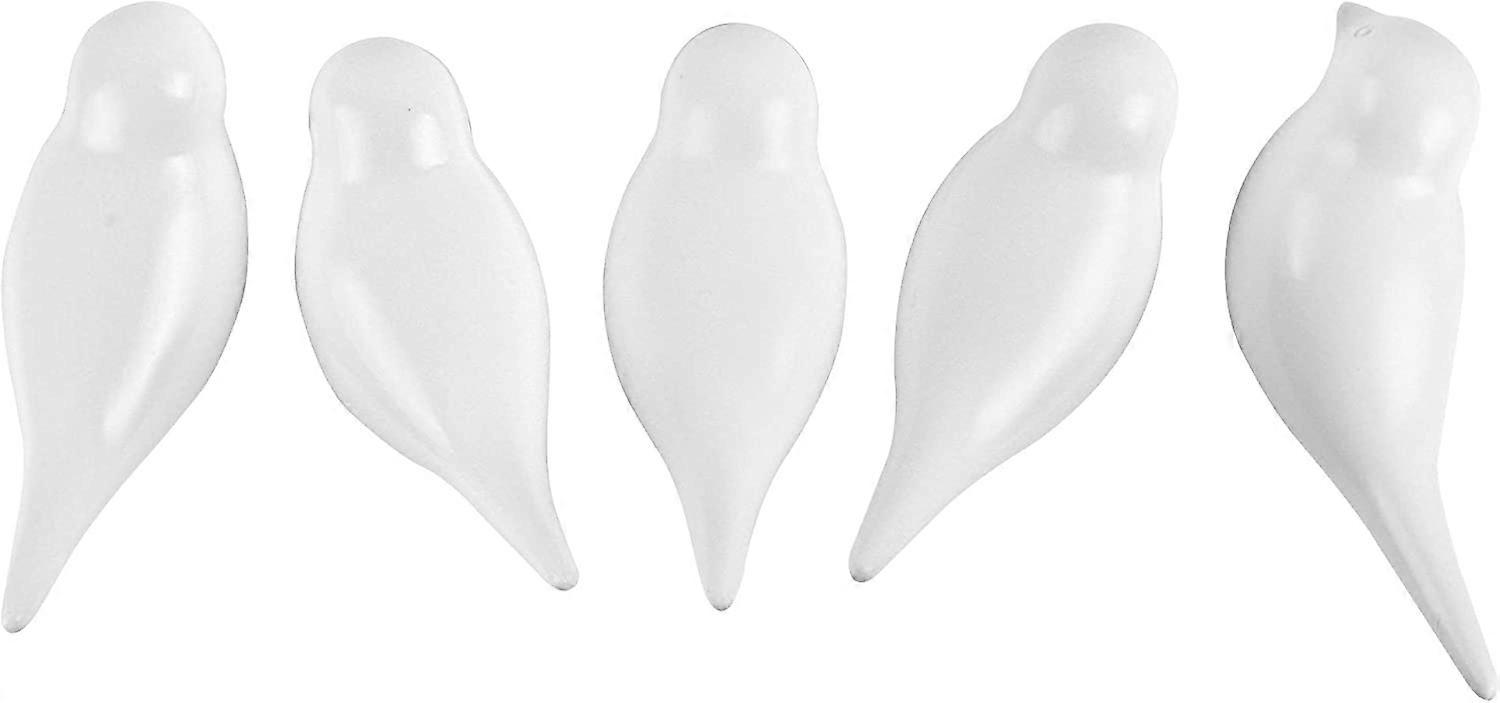 Bird Wall Hook in White Bird Design / Versatile Wall Hanger for Coat Hat Towel Bag Key / Rustic Bird Wall Decor with Eco-Friendly Resin, Set of 5