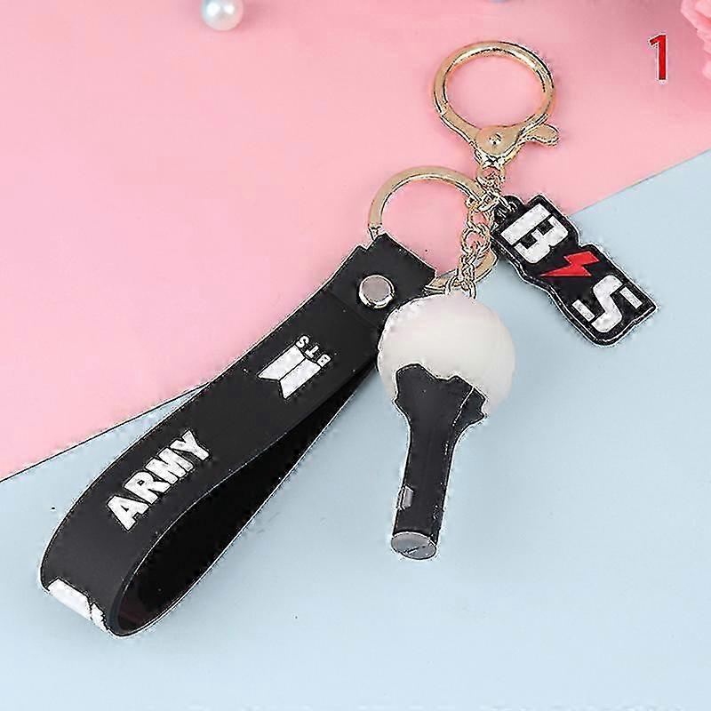 1 Pcs Kpop Bts Twice Nct Exo Blackpink Got7 Light Stick Pendant Keychain Lanyard