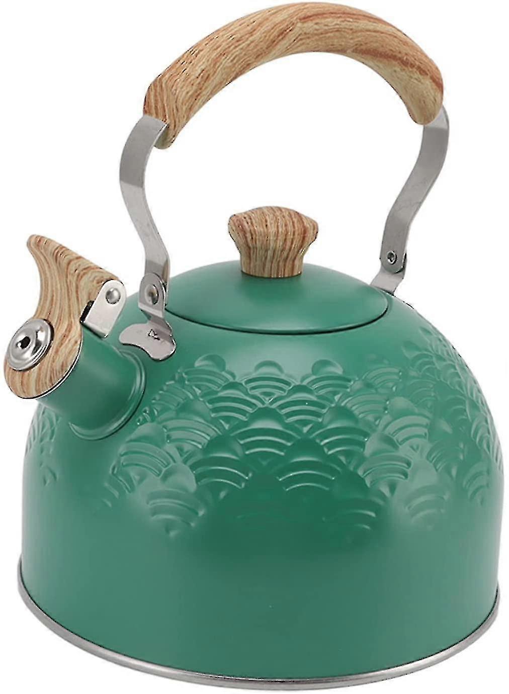 Vattenkokare 2.5l rostfritt stål visslande vattenkokare för induktion och gas vedspis