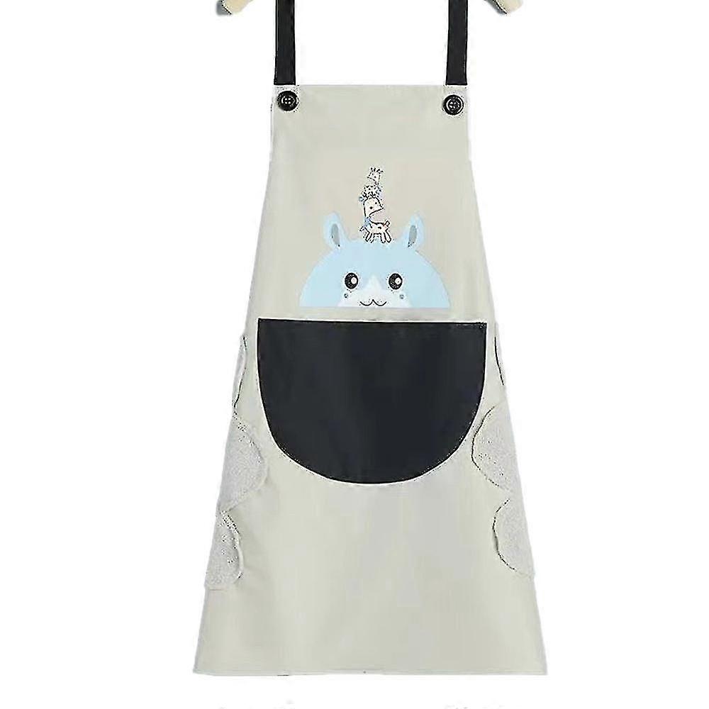 Chef Apron With Big Pockets, Waterproof  Apron For Kitchen Cooking-Yvan
