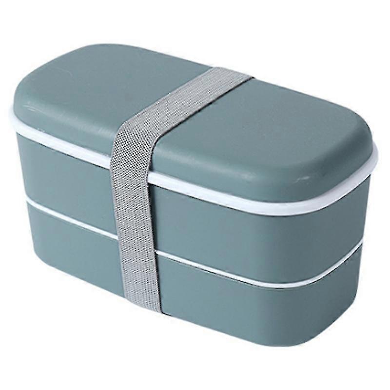 Microwavable 2 Layer Lunch Box With Compartments Leakproof Box Green