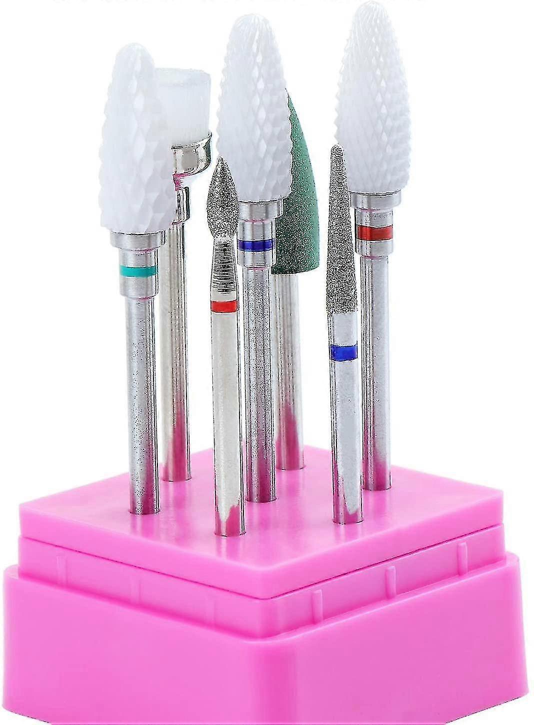 7pcs Professional Tungsten Carbide Ceramic Nail File Set