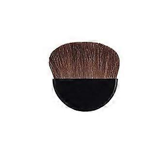 1PCS Flat Loose Paint Portable Blush Brush Animal Hair Horse Hair Semi-round Flat Brush Makeup Brush (Black)