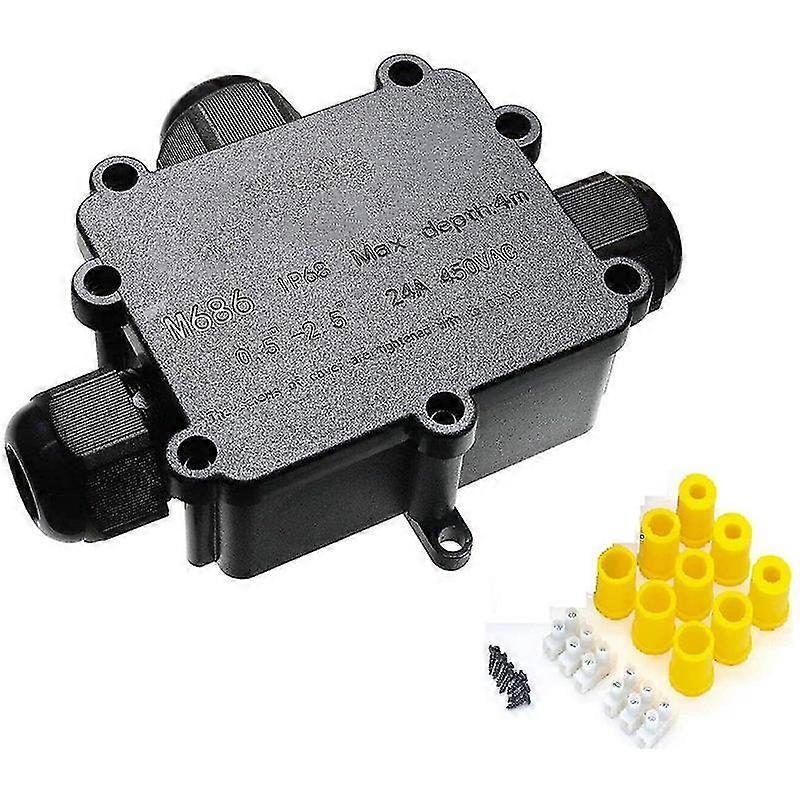 ip68 3-way junction box,m686 cable connector external protection box