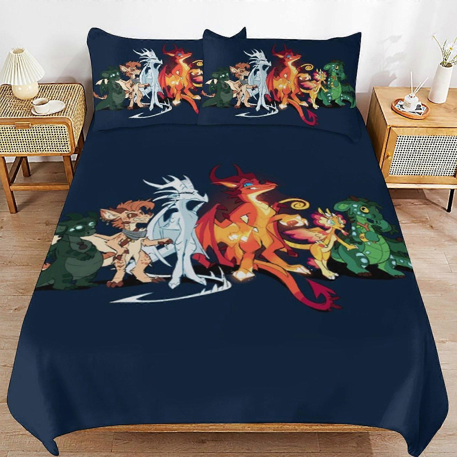 x43 Wings Of Fire WOF Comforter Set 3 Pieces Quilt Cover Set Soft Bedding Sets for All Seasons (1 Comforter 2 Pillowcases) hb43
