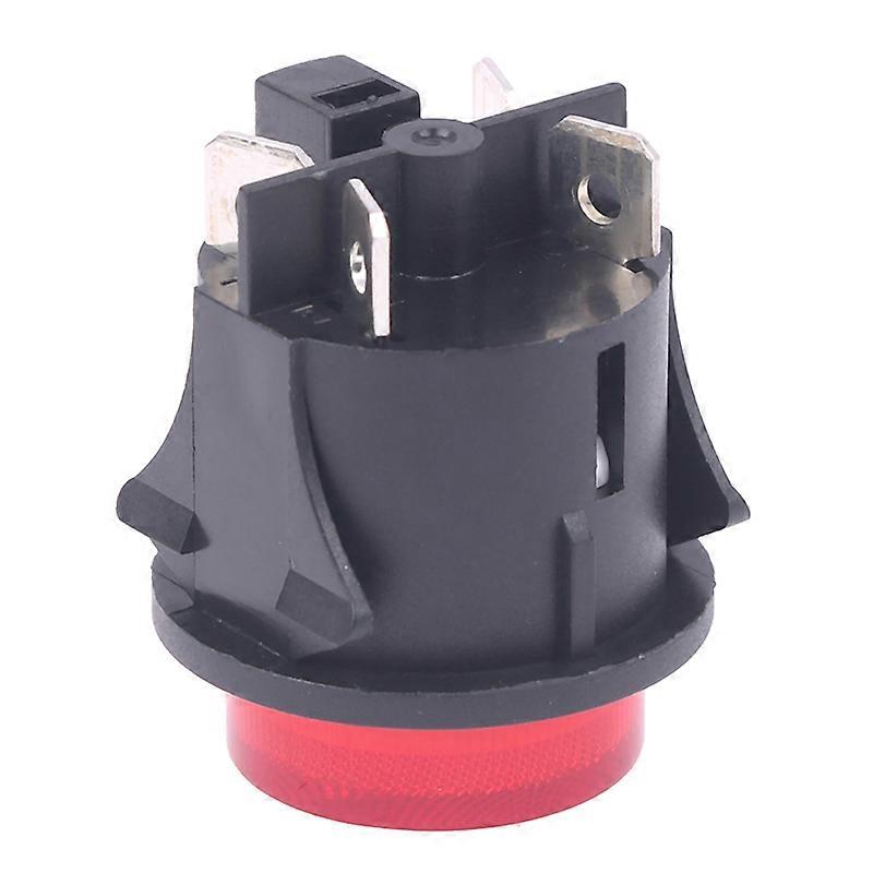 1PC 4pins Touch Switch Red Push Button Switch TUV Certification Electrical Rocker Switch With Light Socket Power Switch PS18-16