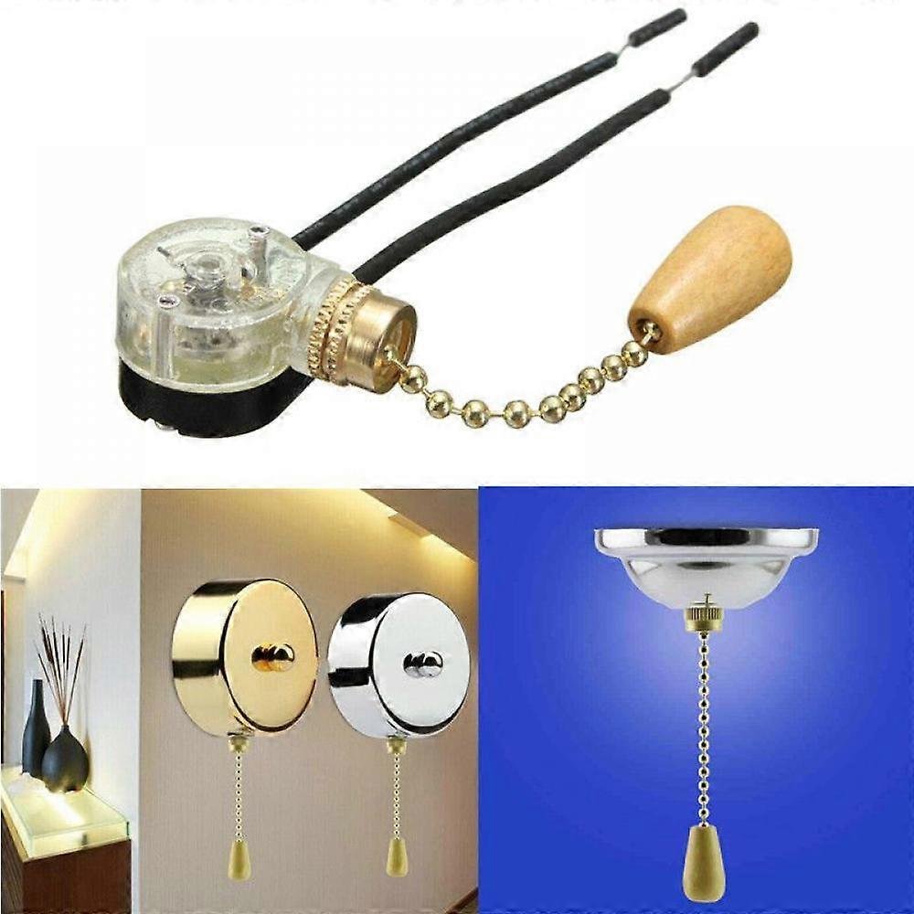 Fashion Wall Fan Light Ceiling Switch Pull Chain Retro