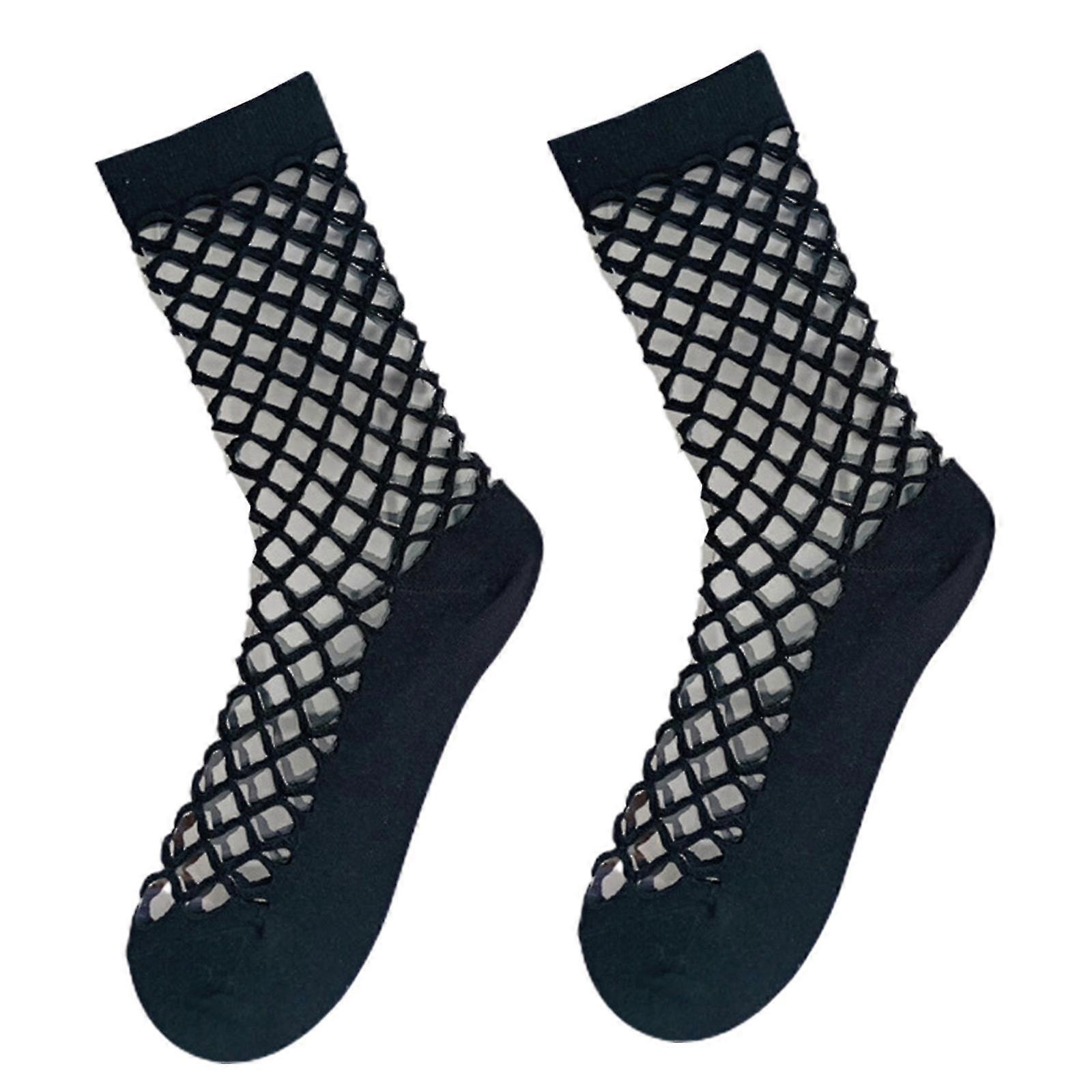 Women's Fishnet Socks Multi-Color Hollow Out Socks Stylish Thin Mesh Hole Socks