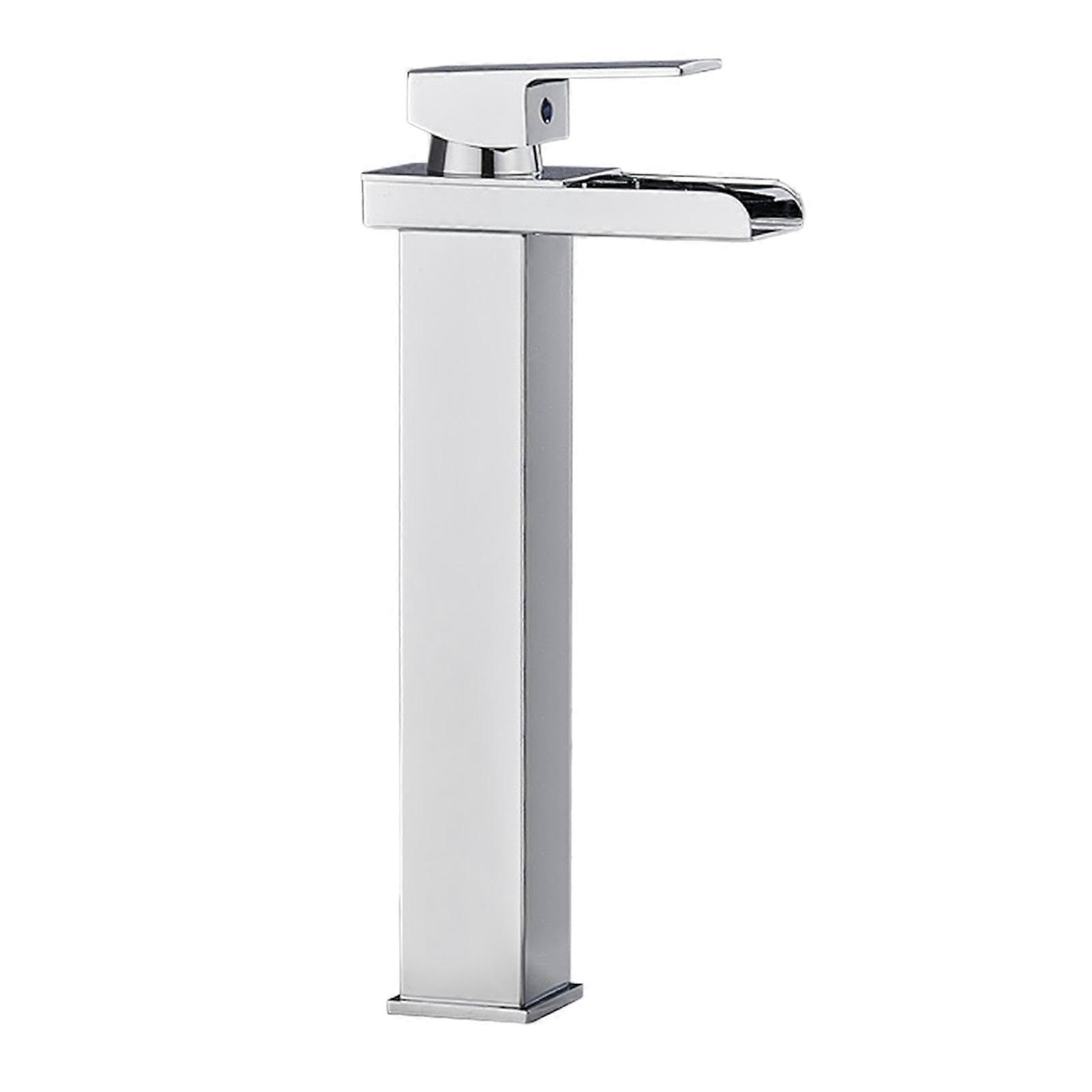 Baderomsservant Fossefall tappekran rustfritt stål Varm og kald dobbel kontrollkran for hjemmet