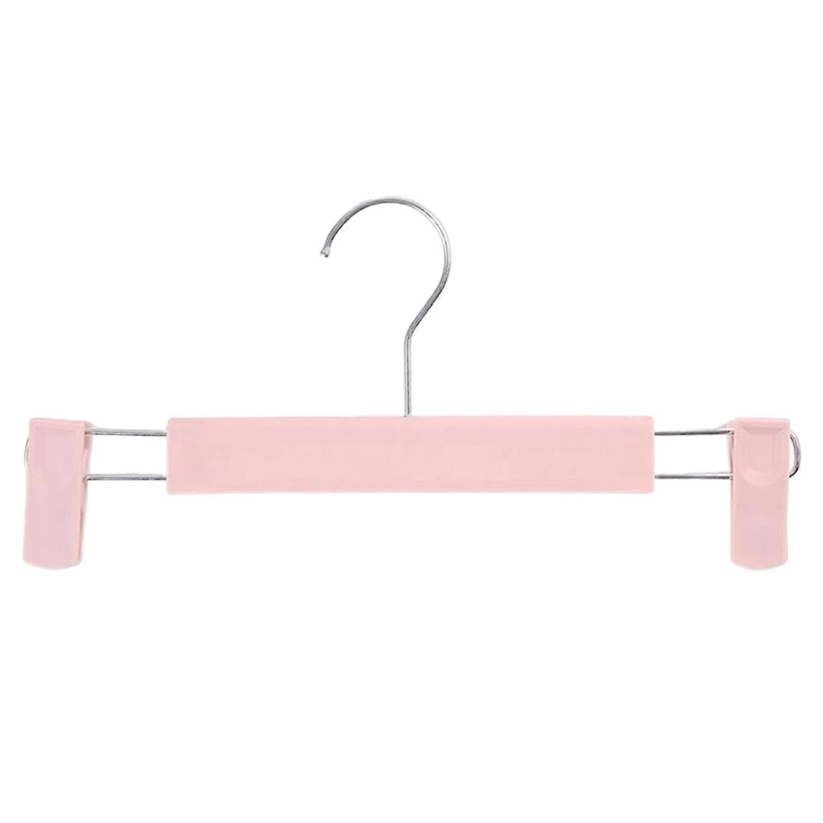 10pcs Retractable Pants Hangers with Clips Non-slip Plastic Space-Saving Hangers