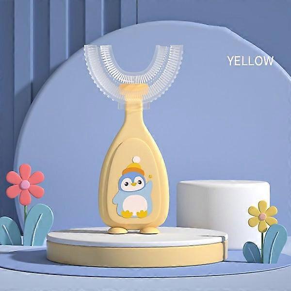 2-Pack U-Shaped Toothbrushes with 360 Clean Teeth and Soft Silicone Brush Head