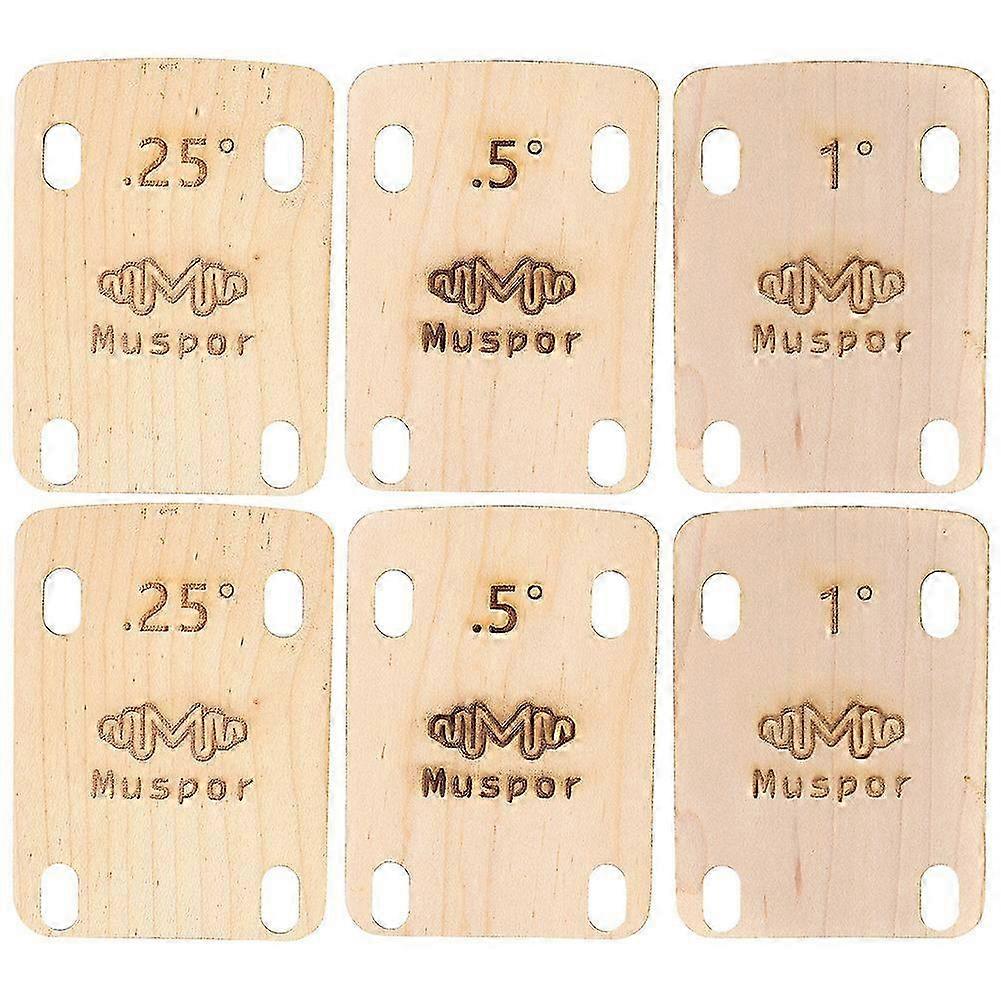 6 st basgitarr hals shims trä gitarr packning gitarr halsplatta ersättningstillbehör