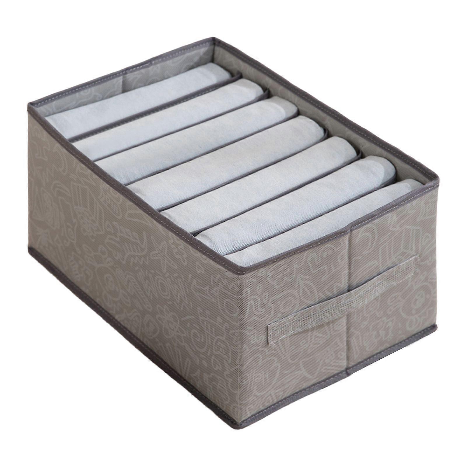 7 Grids Clothes Drawer Organizer Clothes Storage Baskets Bin for Wardrobe Shelf Under Bed
