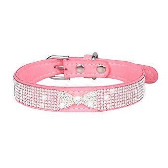 Bling Accessories Pet Collar Cat Dog Rhinestone Bowknot Adjustable Small Medium