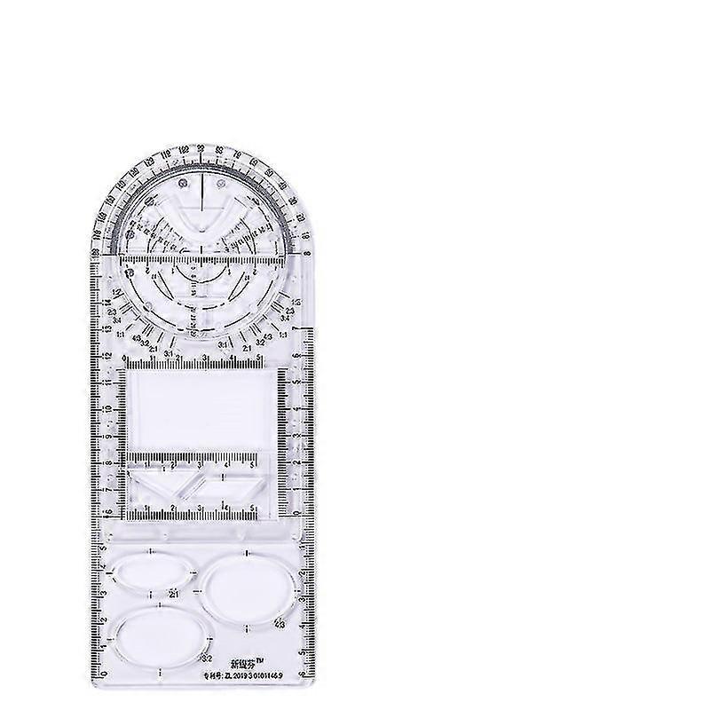 Starlight-multifunctional Drawing Ruler Math And Geometry Measurement Teaching Tool, High School Version, 20.3*8.4cm