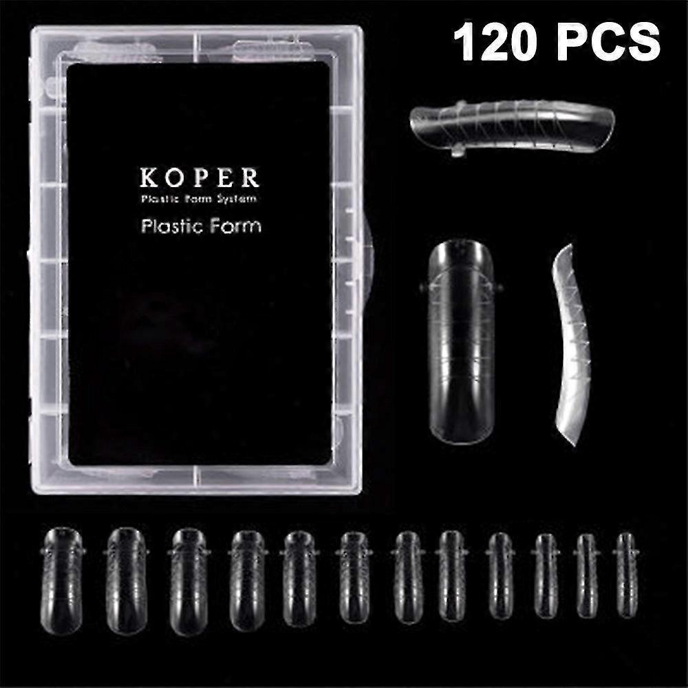 120pcs Nail Extension Gel Dual Forms Clear Full Cover Dual Forms