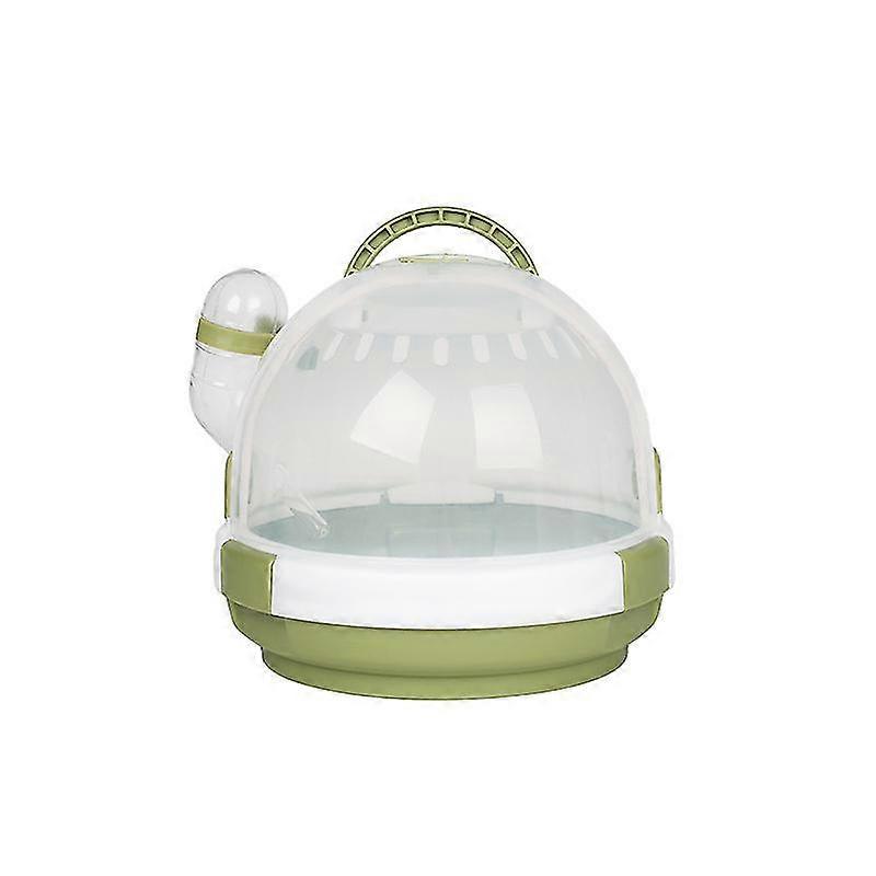 Yaju Hamster Cage With Golden Bear Hut Ufo Special Breeding Box Easy To Clean Winter Special Warm Nest (1 Piece) Green